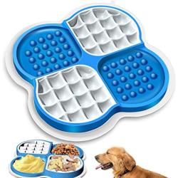 Wekin Slow Feeder Dog Bowl & Dog Lick Mat Perfect for Dog Food, Healthy Dog Treats, Anti-Gulping & Anti-Slip Pet Slow Feeder, Helps Prevents Obesity Improves Digestion