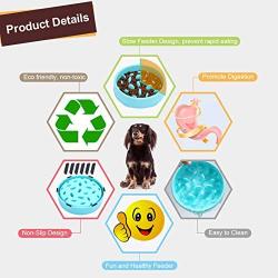 KASBAH Slow Feeder Dog Bowl, Anti-Gulping Maze Dog Food Bowl Bloat Stop Dog Food and Water Bowl Non-Toxic Pet Slower Food Feeding Dishes Anti-Choke Healthy Design Dog Bowl