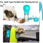 Newthinking Dog Water Bottle for Walking, Portable Dog Water Travel Dispenser with Food Container, Poop Shove and Waste Bag for Pets Outdoor Walking, Hiking, Travel