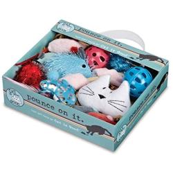 Cat Toy Gift Packs Pounce On It Catnip Teaser Ball Wand Mice 12pc Assorted Set