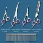 Dog Grooming Scissors 6PCS, Stainless Steel with Safety Round Tip Thinning Straight Curved Shears and Combing Kit for Cat Pet Dog Grooming Scissors 6PCS, Stainless Steel with Safety Round Tip Thinning Straight Curved Shears and Combing Kit for Cat Pet