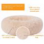 HACHIKITTY Calming Cat Bed Machine Washable, Cat beds Indoor Cats Medium, Flush Faux Fur Donut Cat Bed