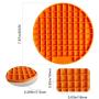 Lick Mat for Dogs - Slow Eating Dog Bowl to Slow Down Eating Puzzle Feeder for Dog and Cat with Suction Cup Slow Treat Dispensing Mat Perfect for Pet Food Treats Yogurt or Peanut Butter (Blue/Orange)