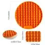 Lick Mat for Dogs - Slow Eating Dog Bowl to Slow Down Eating Puzzle Feeder for Dog and Cat with Suction Cup Slow Treat Dispensing Mat Perfect for Pet Food Treats Yogurt or Peanut Butter (Blue/Orange) Lick Mat for Dogs - Slow Eating Dog Bowl to Slow Down Eating Puzzle Feeder for Dog and Cat with Suction Cup Slow Treat Dispensing Mat Perfect for Pet Food Treats Yogurt or Peanut Butter (Blue/Orange)
