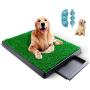 KZNANZN Dog Grass Pad with Tray,Artificial Grass Turf Professional Potty Patch with Drawer Indoor/Outdoor Training Dog Pee Potty Pad,Suitable for Medium and Small Dog -with a Dog Chewing Toy