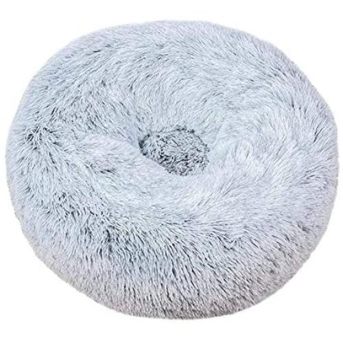 Pet Bed, Donut Cat and Dog Cushion Bed, for Small Medium Large Dogs Ultra Soft Calming Bed,Available in Multiple Colors & Styles,Gray,110cm