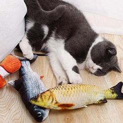 ocijf179 Lobster Toy Cat Electric Jumping Simulation Fish Toy with Mint Powder Kitten Pet Supplies - A