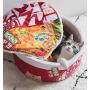ZY-KL Noodle Pet Bed & Sofa，Keep Warm and Super Soft Creative Pet Nest，Waterproof Bottom Round Bed for Small Cats and Small Dogs Removable Washable Cushion