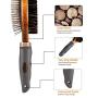 Pettom Dog Grooming Brush Pet Double Sided Pin Bristle Brush for Dogs Grooming Comb Remove Shedding Dirt Mats and Tangled Hair(Deshedding Brush)