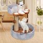 YUFU Cat Tree and Towers Kitten Small Cat Tree with Large Platform and Natural Sisal Scratching Posts for Kitten Playing Relaxing Sleeping