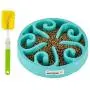 SlowTon Pet Slow Feeder Bowl, Non Toxic Bloat Stop Interactive Dog Feed Water Bowl Fun Puzzle Dish with Non Skid Base Prevent Choking Indigestion Vomiting with Bonus Clean Brush SlowTon Pet Slow Feeder Bowl, Non Toxic Bloat Stop Interactive Dog Feed Water Bowl Fun Puzzle Dish with Non Skid Base Prevent Choking Indigestion Vomiting with Bonus Clean Brush