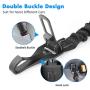 Dog Seat Belt, Upgrade 3-in-1 Adjustable Pet Safety Belt with Heavy Duty Hardware and Swivel Aluminum Carabiner, Buffer Strip to keep Cat & Dog Secure. Vehicle Seat Belt for Small Medium Large Dogs