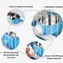 Hamiledyi Crate Dog Bowl Removable Hanging Stainless Steel Water Food Feeder Pet Cage Coop Cup with 2 Food Scoops for Kitten, Puppy, Birds, Rats, Guinea Pigs - 2 Pcs