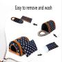 GCP Portable Dog Igloo Bed,All-Season Detachable and Washable Cartoon Cat Dog Play House with Removable Cushion