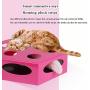 INNAPER Electric Play Interactive Cat Toy,with Worm Tail and Catnip & Plush Mouse, Automatic Rotating Hide and Seek Hunt Toy,Low Noise Automatic Cat Toy,Pet Kitten Fun Excercise,Auto Off Timer