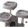 IBUYKE Cat Tree Tower Condo Cat Play Furniture with Sisal Scratching Posts Perches Houses Kitten Play House, Light Gray, UCT012021W