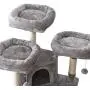 IBUYKE Cat Tree Tower Condo Cat Play Furniture with Sisal Scratching Posts Perches Houses Kitten Play House, Light Gray, UCT012021W IBUYKE Cat Tree Tower Condo Cat Play Furniture with Sisal Scratching Posts Perches Houses Kitten Play House, Light Gray, UCT012021W