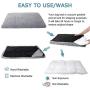 AIPERRO Dog Bed Crate Pad Mat with Removable Washable Cover, Non Slip Plush Pet Sleeping Mattress Thick Soft Cotton Cushion for Small Medium Large Dogs (Grey, 40'' x 27'')