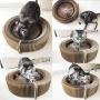raillery Cat Scratcher Lounge Bed - Collapsible Round Shape Scratching Board for Big cat (US Warehouse,Arrive in 5-8 Days)