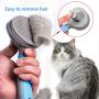 Cat Hair Removal Brush DMSL Self Cleaning Slicker, Dog Grooming Comb Spring Button Shedding Brush for Matted Hair and Massage, with 2 Molar Ropes