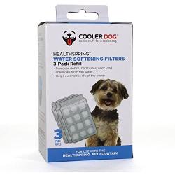 CoolerDog Healthspring Pet Fountain Water Softener Filters, 3-Pack