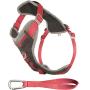 Kurgo Dog Harness for Large, Medium & Small Dogs | Reflective Harness for Running, Walking & Hiking | Everyday Adventure Pet Journey Harness | Grey/Coral, Large