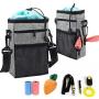 TVMALL Dog Training Treat Bag with Poop Bag Holder Waterproof Dog Food Storage Bag Training Pouch with Adjustable Belt Shoulder Strap Easy to Carry Free Dog Plush Toys clicker Two Garbage Bags