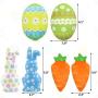 CiyvoLyeen Easter Spring Cat Catnip Kitten Chew Bite Toys Interactive Pillows Teeth Plush Plaything for Cat Gift Cat Lover Funny Pets Supplies Set of 6