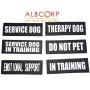 Albcorp Reflective Dog Patches with Hook Backing -Service Dog, Service Dog In Training, Do Not Pet, Emotional Support, Therapy Dog, Best Friend, In Training for Animal Vest Harnesses, Collars, Leashes