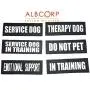 Albcorp Reflective Dog Patches with Hook Backing -Service Dog, Service Dog In Training, Do Not Pet, Emotional Support, Therapy Dog, Best Friend, In Training for Animal Vest Harnesses, Collars, Leashes