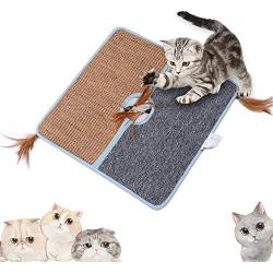 Finelegend Cat Scratcher Mat, Natural sisal cat Claw pad, cat Claws and Scratch pad for Protective Furniture, Cat Toy