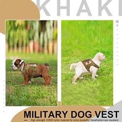 SALFSE Tactical Dog Training Harness Outdoor Working Vest Adjustable Military MOLLE Dog Vest Harness with Rubber Handle