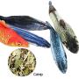 mulei Fish Cat Toy Catnip Kicker Chew Bite Treat Pillow Set Flopping Fish Shape Doll Pet Natural Non-Toxic for Cats Kittens