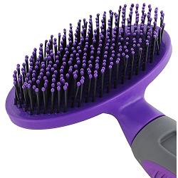 Soft Pet Brush by Hertzko - For Dogs and Cats – for Detangling and Removing Loose Undercoat or Shed Fur for large and small animals – Ideal for Everyday Brushing Long and Short Hair – for Sensitive Skin