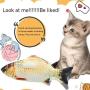 yingyi Cat Funny Kick Fish Interactive Toy,Electric Sensor Cat Wagging Fish Toy,Electric Doll Fish,Realistic Plush Flopping Fish Cat Toy,Cat/Kitty/Kitten Fish Flop Catnip Toys for Biting & Kicking