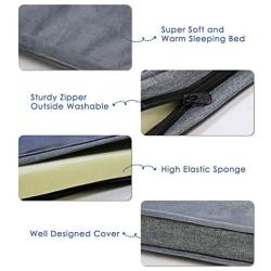 Orangdogo Dog Bed, Washable Dog Bed Outdoor Dog Bed Mattress with Removable Washable Cover - Soft and Warm Fleece Cover for Medium and Large Dogs