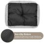 FURTIME Durable Dog Bed for Large Medium Small Dogs Soft Washable Pet Bed Breathable Rectangle Sleeping Bed Anti-Slip Bottom (24'' x 21'' x 8'', Grey)
