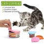 TOULIFLY Pet Food Can Covers, Can Covers for Pet Food Cans, Universal Size, 6 Pcs Silicone Pet Can Covers & 3 Pcs Pet Spoons, Pet Food Can Cover Universal Silicone Cat Dog Food Can Lids