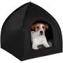 BRONZEDOG Cat House Bed with Removable Cushion Pad Cozy Kitten Cave Cute Pet Tent Beds for Cats Puppy Small Dogs Black Gray Beige BRONZEDOG Cat House Bed with Removable Cushion Pad Cozy Kitten Cave Cute Pet Tent Beds for Cats Puppy Small Dogs Black Gray Beige