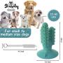 Shasoly Dog Toothbrush Chew Toy - Deep Cleaning Dog Toothbrush Toy to Protect Dental Health Bundled with Toothbrush and Bonus Clicker for Training - Pet Happiness Approved Dog Dental Toy in Sky Blue