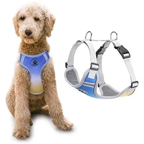 BEELIKE Dog Harness Soft Mesh Puppy Harness Reflective Pet Harness Choke Free Breathable Dog Harnesses Over Head Vest Adjustable Harness for Small Medium Large Dogs BEELIKE Dog Harness Soft Mesh Puppy Harness Reflective Pet Harness Choke Free Breathable Dog Harnesses Over Head Vest Adjustable Harness for Small Medium Large Dogs