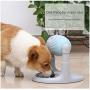 Pet Slow Feeder Toy,Interactive Dog Treat Puzzle Toy Iq Training Dog Toys Health Diet Food Dispenser Adjustable Height for Small/Medium Dog Cat(Blue)