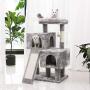 BEWISHOME Large Cat Tree Condo Bundle with Cat Tower with Scratching Board Perches Houses Cat Furniture Kitty Activity Center Kitten Play House MMJ05G10G