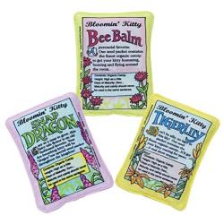 FUZZU Bloomin’ Kitty Seed Packets Cat Toys with U.S. Grown Certified Organic Catnip Collection - Set of 3: Bee Balm, Snap Dragon, and Tiger Lily