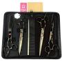 LILYS PET 7.5'' high-end Left-Handed Professional PET Dog Grooming Scissors Suit Cutting&Curved&Thinning Shears
