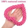 2 Pieces Valentines Day Heart Shaped Rope Dog Toy Pet Chew Toys Chew Toys for Dog Lover Valentines Dog Puppy Pets Tough Cotton Chewing Supplies (Dark Pink, Multicolor)