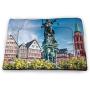 Nomorer Dog Mat European Personalized Pet Placemat Aerial Paris Eiffel Tower French Heritage Culture Architecture Image Light Blue Cream Green