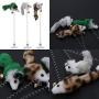 DaKuHo pet cat Toys Elastic Feather False Mouse Toys 1/3Pcs Pet Cat Toys Elastic Feather False Mouse Toys Cat Kitten Interactive Cat Scratcher Teaser Pet Products for Cat Supplies