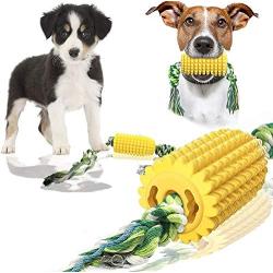 Dog Chew Toys Corn,Dog Toys,Dog Toothbrush,Rubber Chew Toys for Dogs, Teething Cleaning, Corn Molar Stick with Rope , for Aggressive Chewers for Small Medium Large Dogs Breed Toys by INNAPER