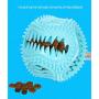Suction Cup Pull Dog Toy, Dog Chew Toys with Bell, Pet Molar Bite Toy, Dog Teeth Cleaning Toy, Multifunctional Interactive Pet Toy (Blue)